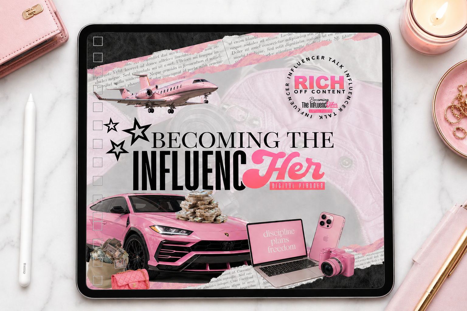 Becoming the "InfuencHER" 12mo. Digital Planner