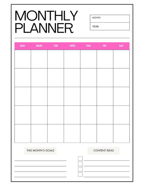 Becoming the "InfuencHER" 12mo. Digital Planner