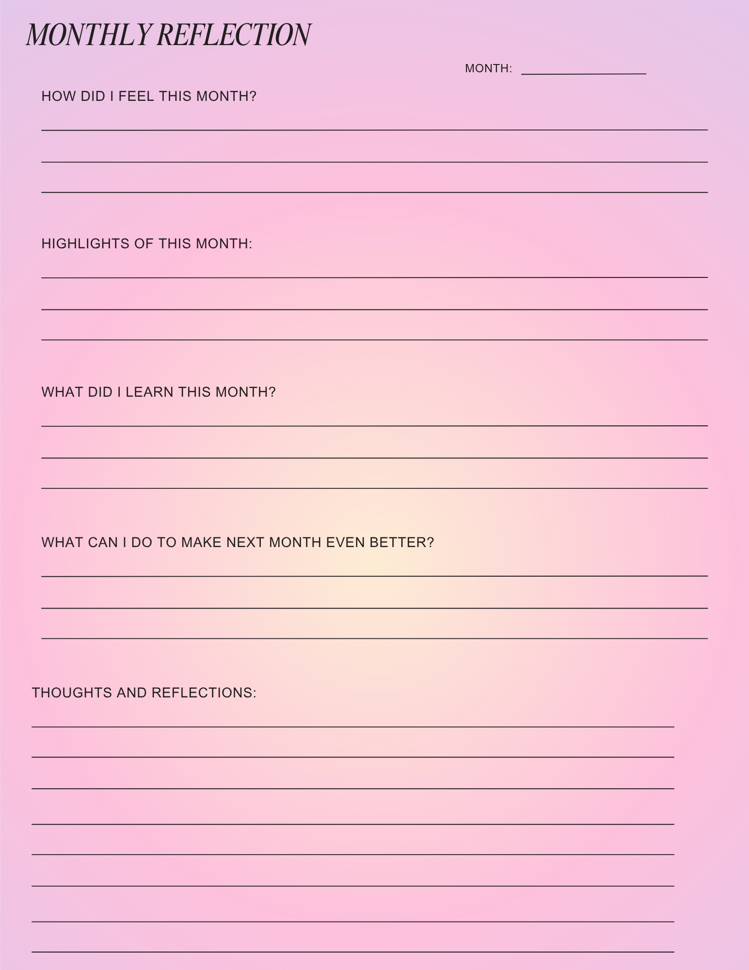 Becoming the "InfuencHER" 12mo. Digital Planner