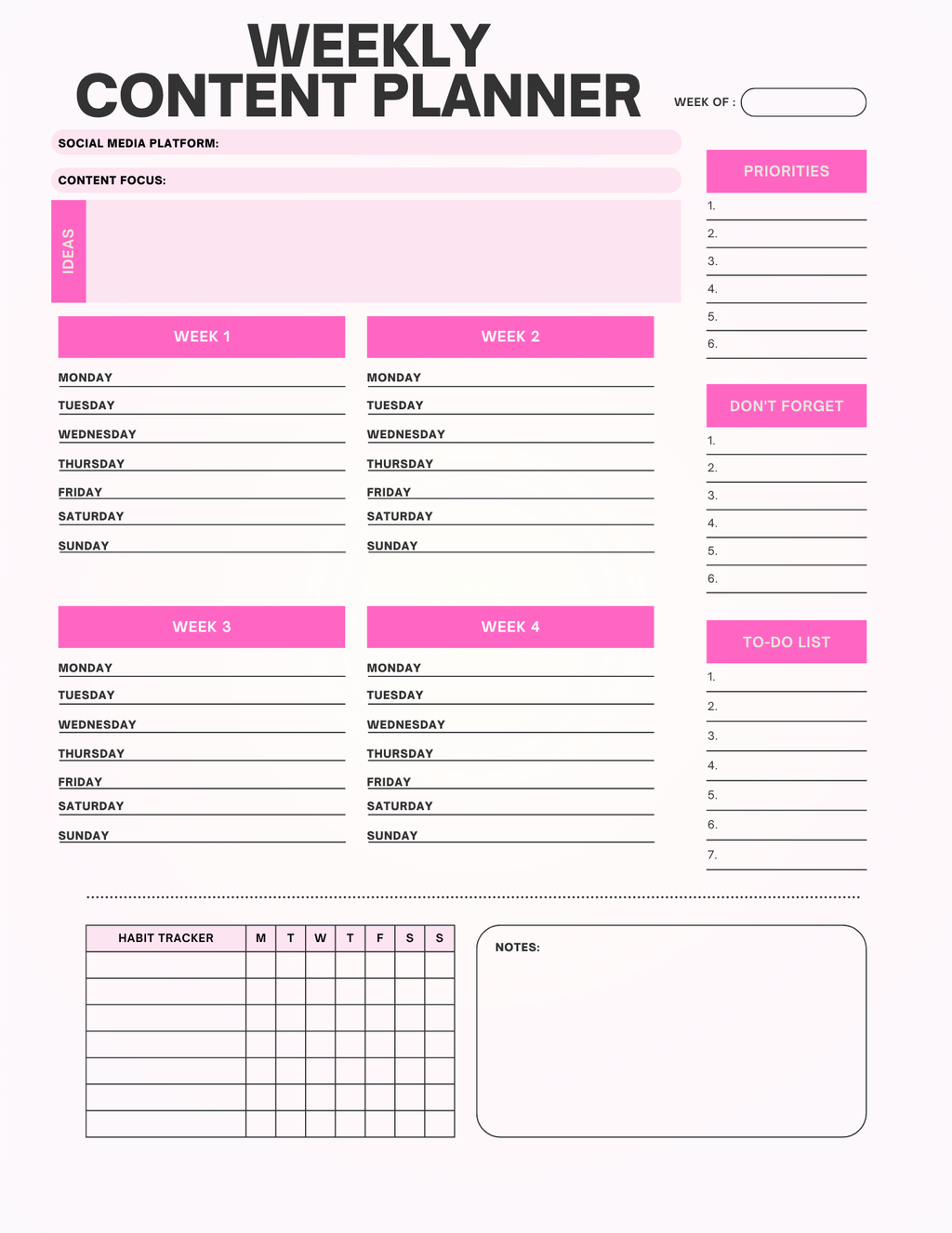 Becoming the "InfuencHER" 12mo. Digital Planner